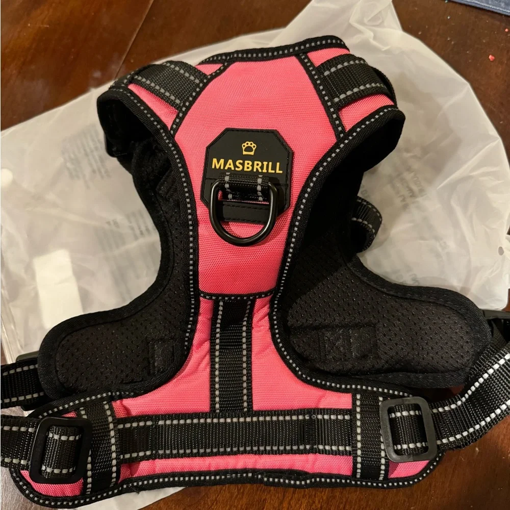 NWT MASBRILL Padded Adjustable Reflective Dog Harness In Sz L